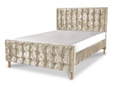 Designer HB4U Deluxe 5ft King Size Crushed Velvet Glitz Upholstered Fabric Bed Frame