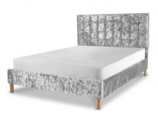 Designer HB4U Premium 4ft Small Double Crushed Velvet Glitz Upholstered Fabric Bed Frame