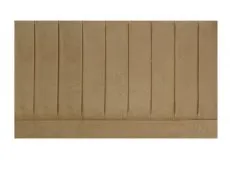 Designer Headboards Designer Pluto Tan Faux Suede Fabric Headboard