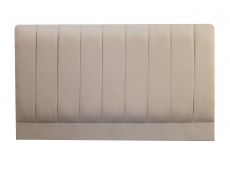 Designer Headboards Designer Pluto 4ft Small Double Cream Faux Suede Upholstered Fabric Headboard