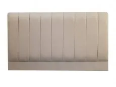 Designer Headboards Designer Pluto 4ft Small Double Cream Faux Suede Fabric Headboard