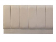 Designer Pluto 4ft6 Double Cream Faux Suede Upholstered Fabric Headboard