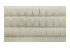 Designer Headboards Designer Saturn Cream Faux Suede Fabric Headboard