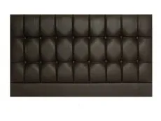 Designer Headboards Designer Saturn Espresso Faux Leather Fabric Headboard