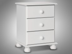 Furniture To Go Copenhagen White 3 Drawer Bedside Cabinet (Flat Packed)