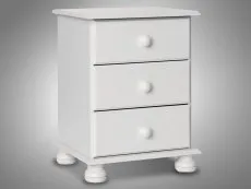 Furniture To Go Furniture To Go Copenhagen White 3 Drawer Bedside Table