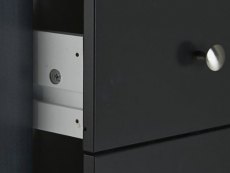 Furniture To Go Furniture To Go Florence Black 3 Drawer Bedside Cabinet (Flat Packed)