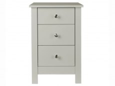 Furniture To Go Florence Soft Grey 3 Drawer Bedside Cabinet (Flat Packed)