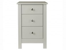 Furniture To Go Furniture To Go Florence Soft Grey 3 Drawer Bedside Cabinet (Flat Packed)