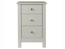 Furniture To Go Furniture To Go Florence Soft Grey 3 Drawer Bedside Table