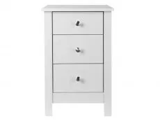 Furniture To Go Furniture To Go Florence White 3 Drawer Bedside Table