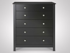 Furniture To Go Florence Black 4+2 Chest of Drawers (Flat Packed)