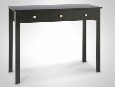 Furniture To Go Florence Black 3 Drawer Dressing Table (Flat Packed)