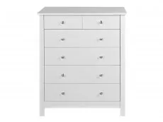 Furniture To Go Florence White 4+2 Chest of Drawers (Flat Packed)