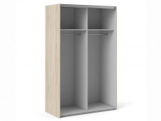 Furniture To Go Furniture To Go Verona Oak Sliding Door Double Wardrobe (Flat Packed)