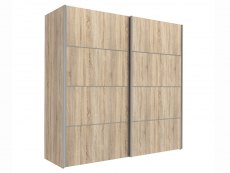 Furniture To Go Furniture To Go Verona Oak Sliding Door Large Double Wardrobe (Flat Packed)