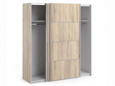 Furniture To Go Furniture To Go Verona Oak Sliding Door Large Double Wardrobe (Flat Packed)