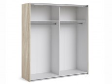 Furniture To Go Furniture To Go Verona Oak Sliding Door Large Double Wardrobe (Flat Packed)