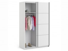 Furniture To Go Furniture To Go Verona White Sliding Door Double Wardrobe (Flat Packed)