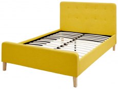 GFW GFW Ashbourne 4ft6 Double Mustard Upholstered Fabric Bed Frame