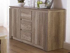 GFW GFW Canyon Oak 2 Door 3 Drawer Sideboard (Flat Packed)