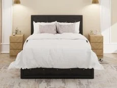 GFW GFW Hollywood Black Faux Leather Ottoman Bed Frame