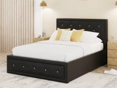 GFW GFW Hollywood Black Faux Leather Ottoman Bed Frame