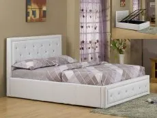 GFW GFW Hollywood White Faux Leather Ottoman Bed Frame