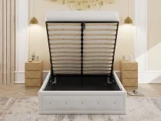 GFW GFW Hollywood White Faux Leather Ottoman Bed Frame
