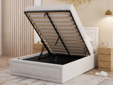 GFW GFW Hollywood White Faux Leather Ottoman Bed Frame