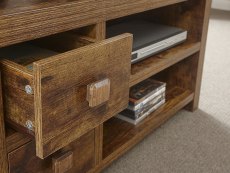 GFW GFW Jakarta Mango Wood Effect 2 Drawer TV Cabinet (Flat Packed)