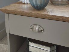 GFW GFW Kendal Light Grey and Oak 1 Drawer Bedside Cabinet (Flat Packed)