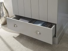 GFW GFW Kendal Light Grey and Oak 2 Door 1 Drawer Wardrobe (Flat Packed)