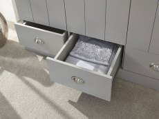GFW GFW Kendal Light Grey and Oak 3 Door 3 Drawer Wardrobe (Flat Packed)