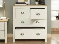 GFW GFW Lancaster Cream and Oak 2+2 Drawer Chest of Drawers