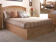 GFW GFW Madrid Oak Wooden Ottoman Bed Frame