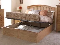 GFW GFW Madrid Oak Wooden Ottoman Bed Frame