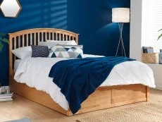 GFW GFW Madrid Oak Wooden Ottoman Bed Frame