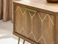 GFW GFW Orleans Mango Effect 1 Drawer Lamp Table (Flat Packed)