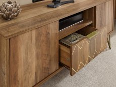 GFW GFW Orleans Mango Effect 2 Door 1 Drawer TV Cabinet (Flat Packed)