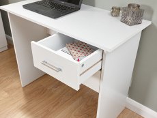 GFW GFW Panama White 2 Drawer Study Desk (Flat Packed)