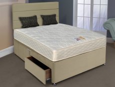 Highgrove Solar Backcare 5ft King Size Mattress with Faux Suede Divan Base