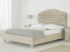 Hyder Living Balmoral 4ft6 Double Beige Upholstered Fabric Bed Frame