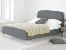 Hyder Living Barci 4ft6 Double Dark Grey Upholstered Fabric Bed Frame