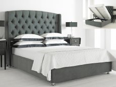 Hyder Hyder Living Buckingham 4ft6 Double Charcoal Upholstered Fabric Ottoman Bed Frame