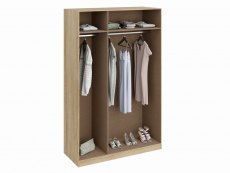 Harmony Harmony Hampton Oak 3 Door 1 Mirror Tall Triple Wardrobe (Flat Packed)