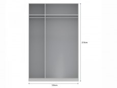 Harmony Harmony Moritz Grey High Gloss and White 3 Door Triple Wardrobe (Flat Packed)
