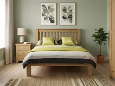 Julian Bowen Amsterdam Oak Wooden Bed Frame (Low Footend) Julian Bowen Amsterdam Oak Wooden Bed Frame (Low Footend)