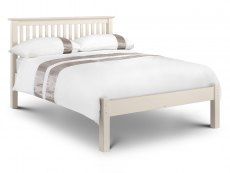 Julian Bowen Barcelona 4ft Small Double Ivory Wooden Bed Frame (Low Footend)