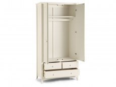 Julian Bowen Julian Bowen Cameo 2 Door 3 Drawer Ivory Wooden Double Wardrobe (Flat Packed)